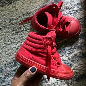 Toddler Boys Red Converse Sneakers 7C